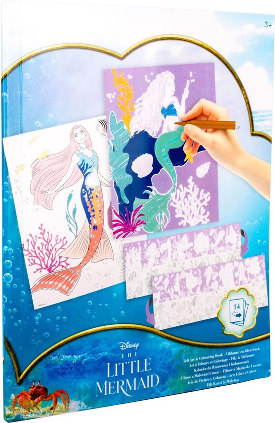 productImage-302 The Little Mermaid Viltkunst en Kleurboek - Afbeelding 1