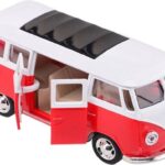 Volkswagen T1 Die-cast busje rood - schaal 1:38 - Metaal