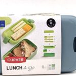 Curver Lunch&Go - Vershouddoos - Lunchbox - Inclusief Bestek - 2/3 Compartimenten - Licht Blauw