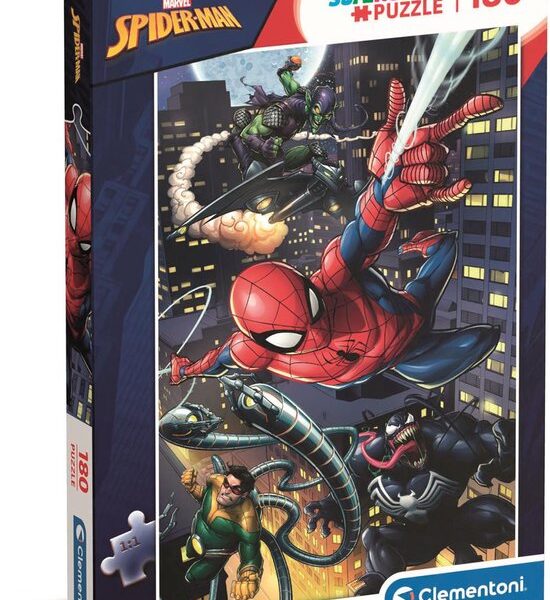 Clementoni - Puzzel 180 Stukjes Marvel Spider-Man, Kinderpuzzels, 7-9 jaar, 29782