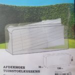 Afdekhoes tuinstoelkussens - tuinstoel kussen afdek hoes - hoes voor tuinkussens - bescherming tuinkussens - 130 cm x 32 cm x 50 cm