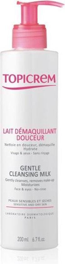 207x840-57 Topicrem Melk Topicrem Face Care Hydra Melk Gentle Cleansing Milk GevoeligeDroge Huid 200 ml - Afbeelding 1