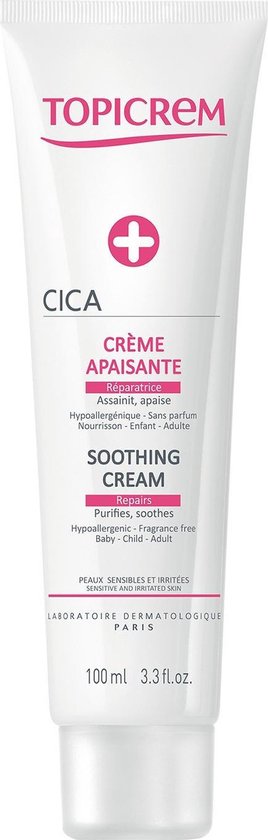 268x840-133 Topicrem Skin Care Cica Soothing Cream Creme Geirriteerde Huid 100ml - Afbeelding 1