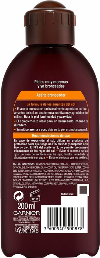 328x840-189 Delial Intense Bronze Oil 200ml - Afbeelding 1