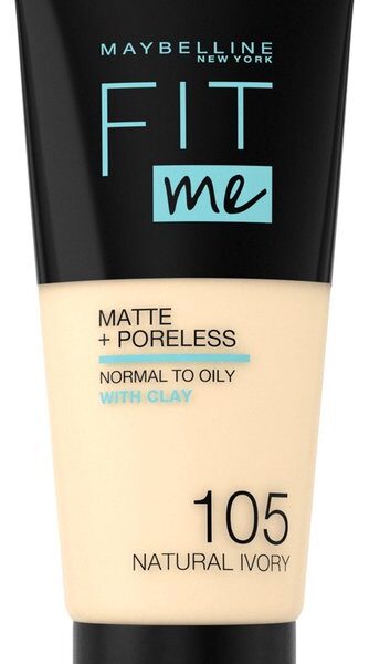 MAYBELLINE Fit Me Liquid Foundation matuj cy podk ad do twarzy 105 Natural Ivory 30ml