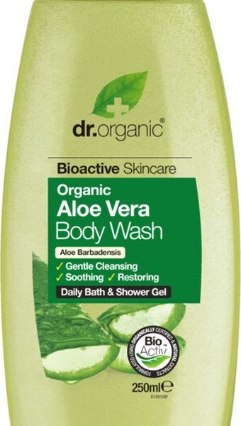 Hydraterende badgel met Aloë Vera Bioactive Organic Dr.Organic (250 ml)
