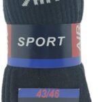 Sport Katoenen Sportsokken Zwart 43/46 - 5 Paar