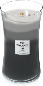 WoodWick Hourglass Large Trilogy Geurkaars - Warm Woods - Afbeelding 3