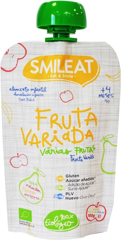 425x840-14 Smileat Pouch Fresa Platano 100g - Afbeelding 1