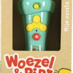 Woezel & Pip Microfoon -  24cm - Blauw/Roze
