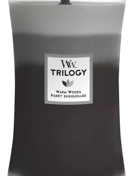 WoodWick Hourglass Large Trilogy Geurkaars - Warm Woods