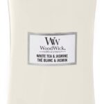WoodWick Hourglass Large Geurkaars - White Tea & Jasmine
