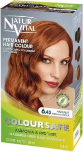 Coloursafe Permanent Hair Color By Natur Vital #6.43-hazelnut - Afbeelding 3