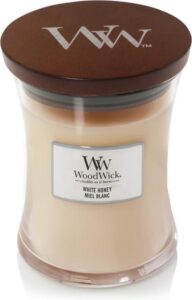 WoodWick Hourglass Medium Geurkaars - White Honey - Afbeelding 3