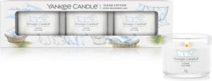Yankee Candle Filled Votive 3-pack - Clean Cotton