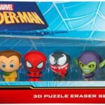 Marvel - Spiderman - Venom - 3D Puzzle Eraser - Mini Funko Pop + 1 Secret Figurine