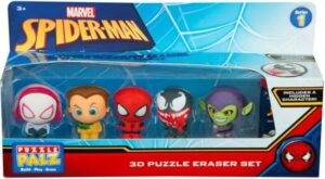 Marvel - Spiderman - Venom - 3D Puzzle Eraser - Mini Funko Pop + 1 Secret Figurine
