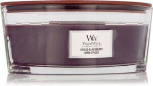 WoodWick Heartwick Flame Ellipse Geurkaars - Spiced Blackberry