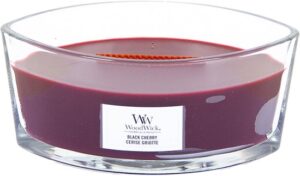 WoodWick Heartwick Flame Ellipse Geurkaars - Black Cherry - Afbeelding 3