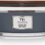 WoodWick Heartwick Flame Ellipse Geurkaars - Evening Onyx