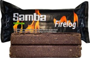 Samba Firelog - Haardblok - Paraffine - 1,1 kg. Inclusief 160 aanmaakblokjes - Afbeelding 2