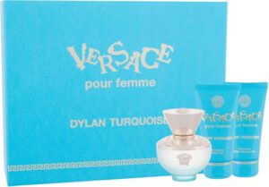 Versace Dylan Turquoise pour Femme Giftset - 50 ml eau de toilette spray + 50 ml showergel + 50 bodylotion - cadeauset voor dames - Afbeelding 3