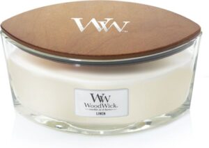 WoodWick Heartwick Flame Ellipse Geurkaars - Linen - Afbeelding 4