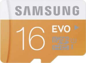Samsung Evo 16 GB Micro SD class 10 met adapter