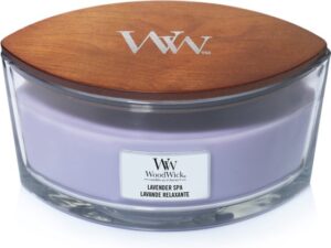 WoodWick Heartwick Flame Ellipse Geurkaars - Lavender Spa
