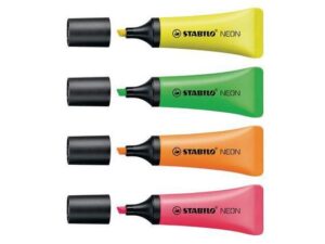 STABILO NEON markeerstift - Etui 4 kleuren - Afbeelding 7