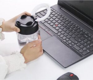 elektrische shakebeker - Elektrische shakebeker voor het sporten - 400 ml - blender - automatisch roeren - lekvrije proteïne shakebeker - shakebeker - Afbeelding 4