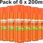 Gillette Fusion5 Ultra Sensitive Scheergel Mannen - 6x200ml Voordeelverpakking