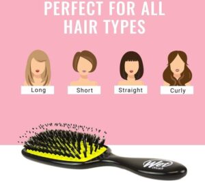 Wet Brush - Shine Enhancer Haarborstel - Ultra-zachte IntelliFlex natuurlijke varkenshaar - Zwart - Afbeelding 4