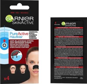 Pure Active Carbon Anti-blackhead Strips 4 Units By Garnier 10 G - Afbeelding 2