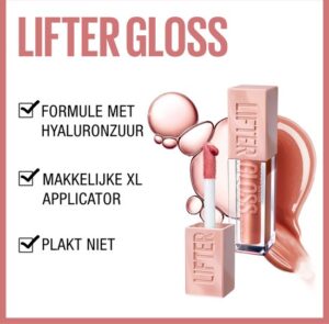 Maybelline Lifter Gloss Lipgloss   8 Stone   Pink   Glossy Lipgloss   5 4ml - Afbeelding 4