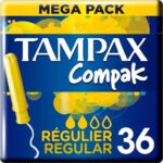 Tampax Compak Regular Tampons - Met Inbrenghuls - 36 stuks