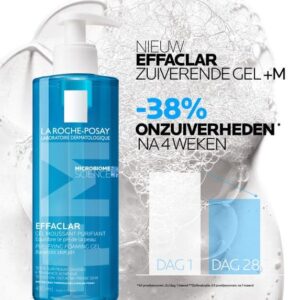 La Roche-Posay Effaclar Zuiverende Reinigingsgel +M - voor een Vette, Onzuivere Huid met Neiging tot Acne - 400ml Navulverpakking - Afbeelding 2