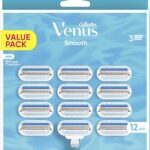 Gillette Venus Smooth - Mesjes Met Beschermende Kussentjes - 12 Navulmesjes