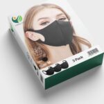 Safety First Wasbaar Gezichtsmasker | Zwart | 3 Pack | Voordeelverpakking