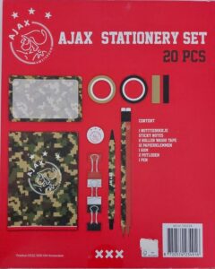 Ajax Stationery Set - Schrijfwaren set - 20-DELIG - Washi Tapes - Notitieboekje - Potloden - Papierklemmen - Pen - Gum - Sticky Notes - Afbeelding 2
