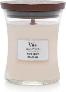 WoodWick Hourglass Medium Geurkaars - White Honey