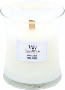 WoodWick Geurkaars Mini White Teak 85 gr - Afbeelding 2