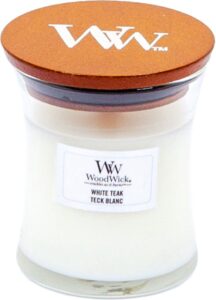 WoodWick Geurkaars Mini White Teak 85 gr - Afbeelding 4