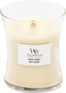 WoodWick Hourglass Medium Geurkaars - White Honey - Afbeelding 2