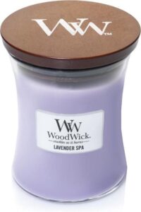 WoodWick Hourglass Medium Geurkaars - Lavender Spa - Afbeelding 4