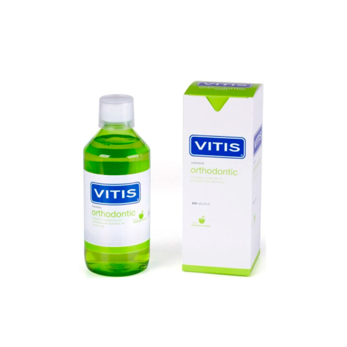 696102_401960415e77a1bae8ea3fa6ccb8033f Vitis Orthodontic Mouthwash 500ml - Afbeelding 1