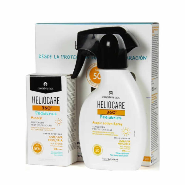 Heliocare 360ÃƒÆ’Ã¢â‚¬Å¡Ãƒâ€šÃ‚Âº Pack Pediatrics Mineral 50ml + Atopic Lotion Spray 75ml