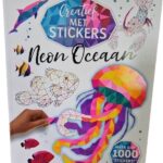 Creatief met stickers Neon oceaan - Meer dan 1000 stickers - Stickeren op nummer