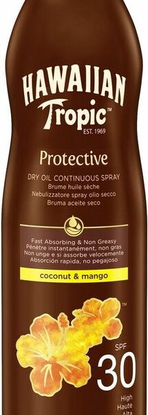 Hawaiian Tropic Protective Coconut & Mango Dry Oil Spray - SPF30 - 180ml - 1 stuk