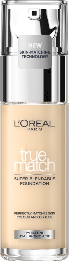224x840-281 L’Oréal Paris - True Match Foundation - 0.5.N - Natuurlijk Dekkende Foundation met Hyaluronzuur en SPF 16 - 30 ml - Afbeelding 1